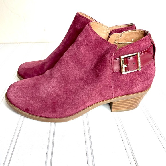 Vionic Millie Burgundy Booties Size 6 W - Picture 5 of 9